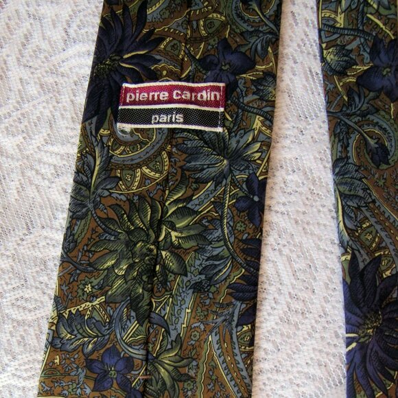 Pierre Cardin Men Silk Tie, Floral - Picture 3 of 7